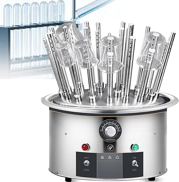 Lab Glassware Dryer with Drying Pipes, Lab Glassware Dryer, Porous Laboratory Drying Machine, 40~120C Temperature Adjustment (20hole)