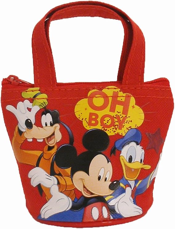 Officially Licensed Disney Mini Handbag Style Coin Purse - Goofy, Mickey, and Donald