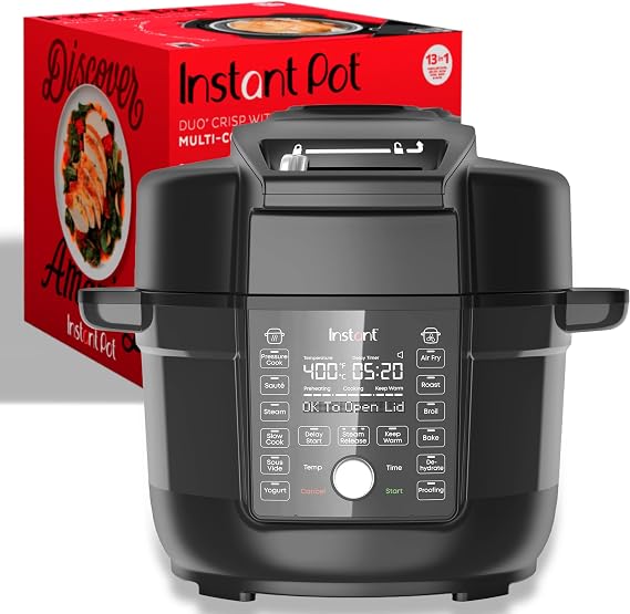 Instant Pot Duo Crisp Ultimate 6.5 Qt 13-in-1 Pressure Cooker + Air Fryer