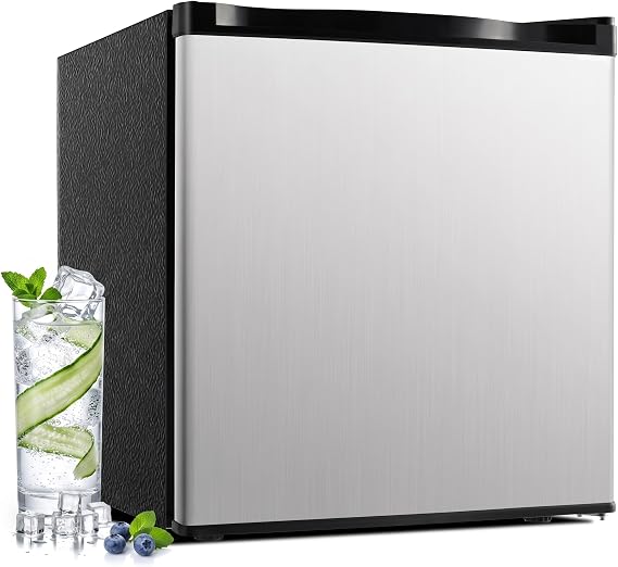 Feelfunn 1.7 Cu.Ft Small Refrigerator, Silver