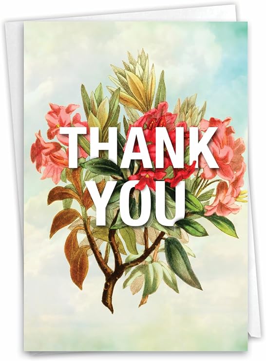Best Card Co 1 Elegant Thank You Card Timely Thanks Watercolor Art C9340TYB