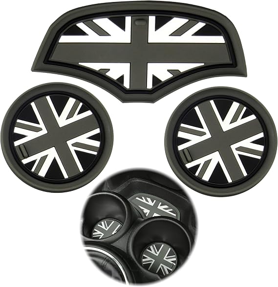 3Pcs Anti-Slip Soft Silicone Car Cup Holder Coasters Union