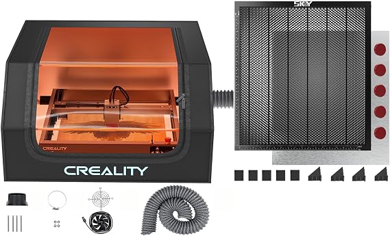 Laser Engraver Enclosure V1 and Update Heat-Resistant Coating Honeycomb Laser Bed, 400x400mm