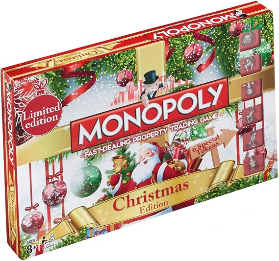 Winning Moves Christmas Monopoly Board Game