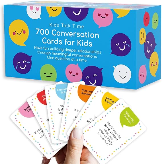 700 Conversation Cards for Kids, Fun Kids Conversation Starter Cards