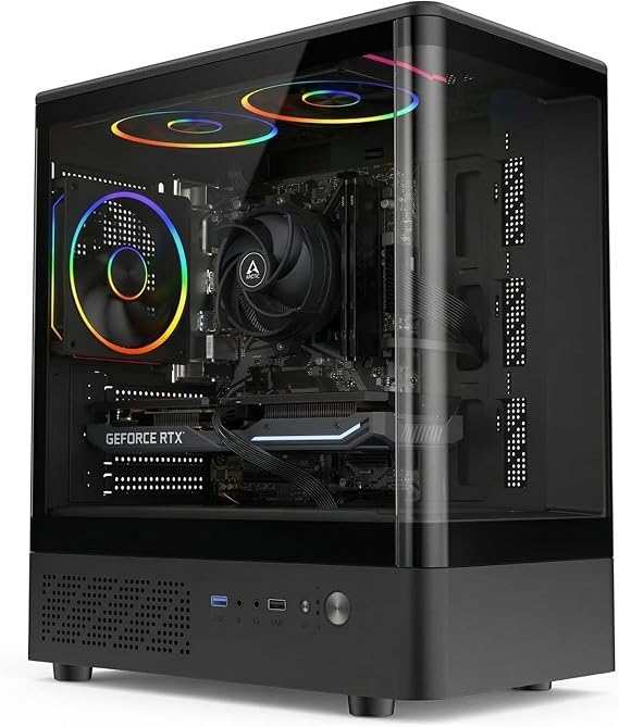 GTR Gaming PC | Intel i5-12400F | RX 9060XT | 16GB DDR4 RAM | 1TB NVMe SSD | 600W 80+ Bronze PSU | Windows 11 | Wi-Fi