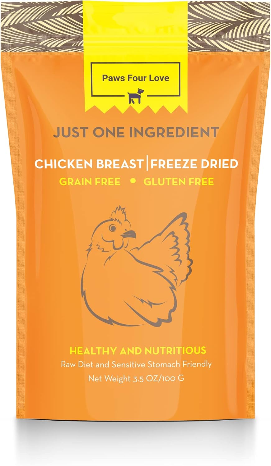 Organic Freeze Dried Dog & Cat Treats - Single Ingredient, Grain Free Food Toppers for Healthy Pets, No Fillers or Preservatives Chicken, 3.5 oz Bag