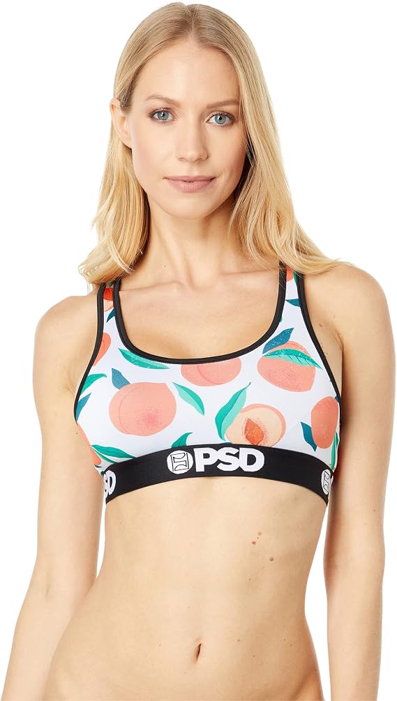 PSD Women's Just Peachy Sports Bra, White, S