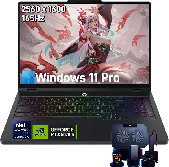 Lenovo Legion Pro 5i Gen 10 Gaming Laptop - GeForce RTX 5070 Ti 12GB GDDR7, Intel Core Ultra 9 275HX, 16" WQXGA OLED Display, Windows 11 Pro, Wi-Fi 7, RGB Backlit Keyboard, 32 GB DDR5 + 2 TB SSD