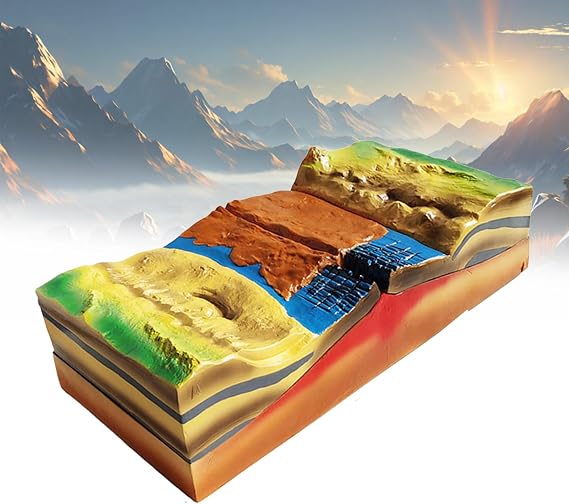 Seabed Topography Model - Plate Tectonics & Surface Morphology Model - Geography Teaching Model for School Classroom Use Teaching Aids