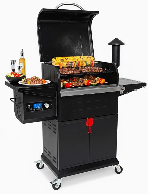 Z GRILLS 600D2 Wood Pellet Grill & Smoker, 572 Sq In, 8-in-1 BBQ Cooking