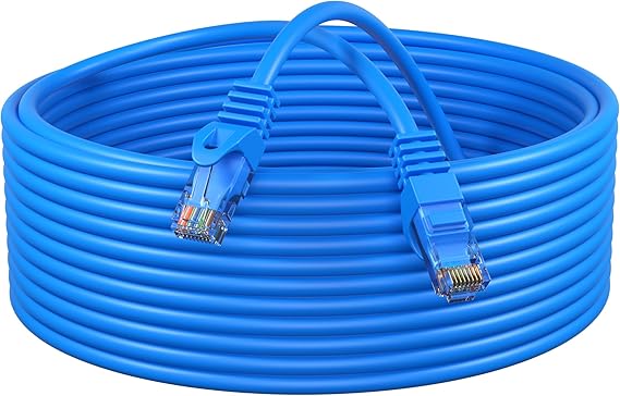 Cables Direct Online Cat6 75FT Network Ethernet Patch Cable, 550Mhz Internet Wire, Backwards Compatible with Cat5, for PC, Modem, Router, Consoles for Home and Office, Blue