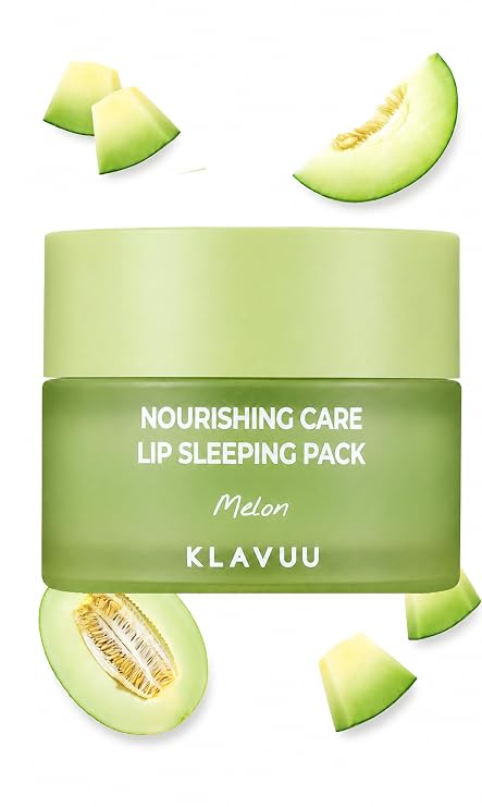 Klavuu Melon Lip Sleeping Mask Overnight for Chapped Lips (0.7oz)