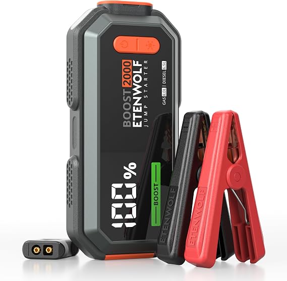 Car Battery Jump Starter Portable, 2000A Peak Jump Box 12V Car Jump Starter