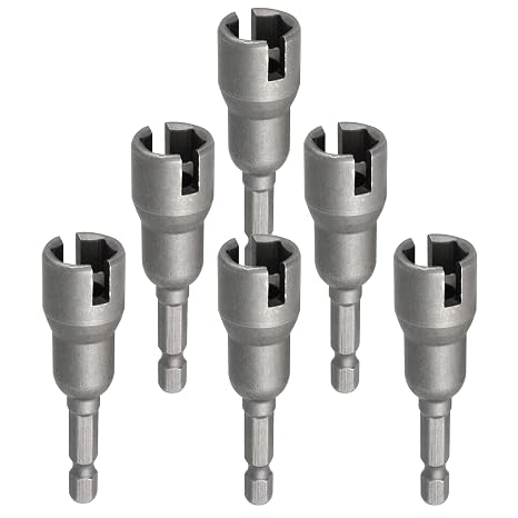 Yakamoz 6Pcs Wing Nut Driver Set Hurricane Shutter Wingnut Screw Divers Eye Bolt Drive Drill Bit Socket for Ceiling Cup Hooks Butterfly Wing Nuts Bolts