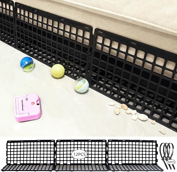 12 Pcs Under Couch Blocker for Bed Adjustable Furniture Plastic