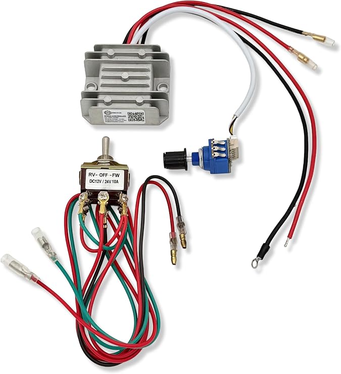 12vdc PWM Motor Speed Controller with Reverse Polarity Protection 10A Plus DPDT Reverse Switch