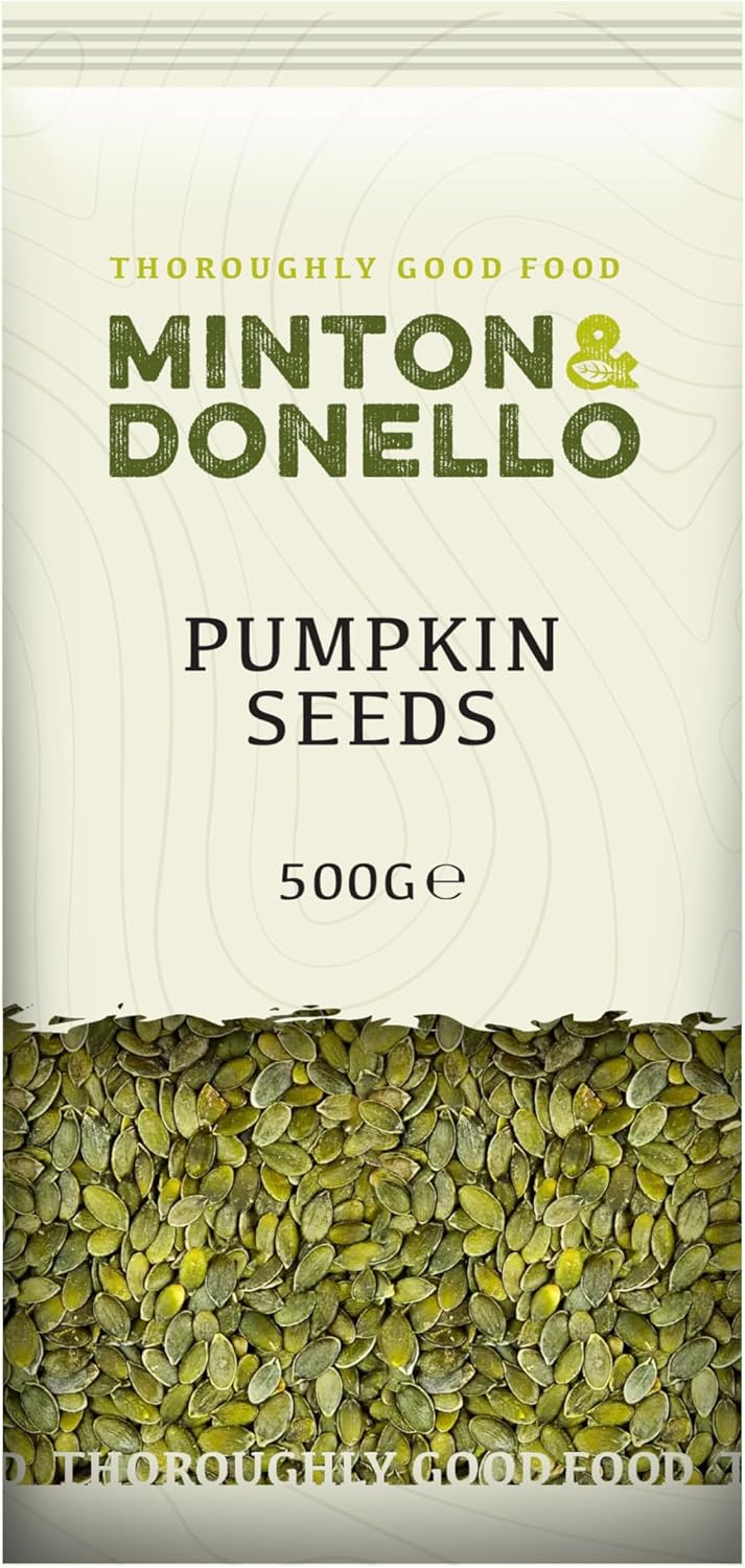 Minton & Donello - Raw Pumpkin Seeds, Nutrient-Rich, Perfect for Healthy Diets, 500g
