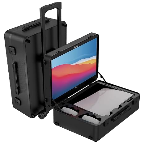 POGA LUX Console Travel Case w/ 24" Monitor Compatible w/ PS5 - V3 Black