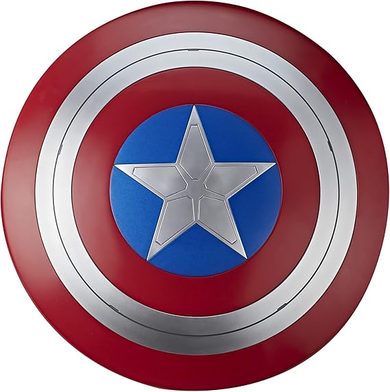 Marvel Legends Series Captain America Shield, Captain America: Brave New World Collectible Adult Premium Roleplay Item | Marvel Legends Gear Life Size Prop Replica Brave New World - Captain America Shield