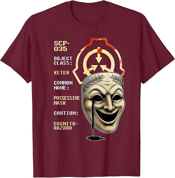 SCP 035 Possessive Mask Anomalous Object Containment T-Shirt