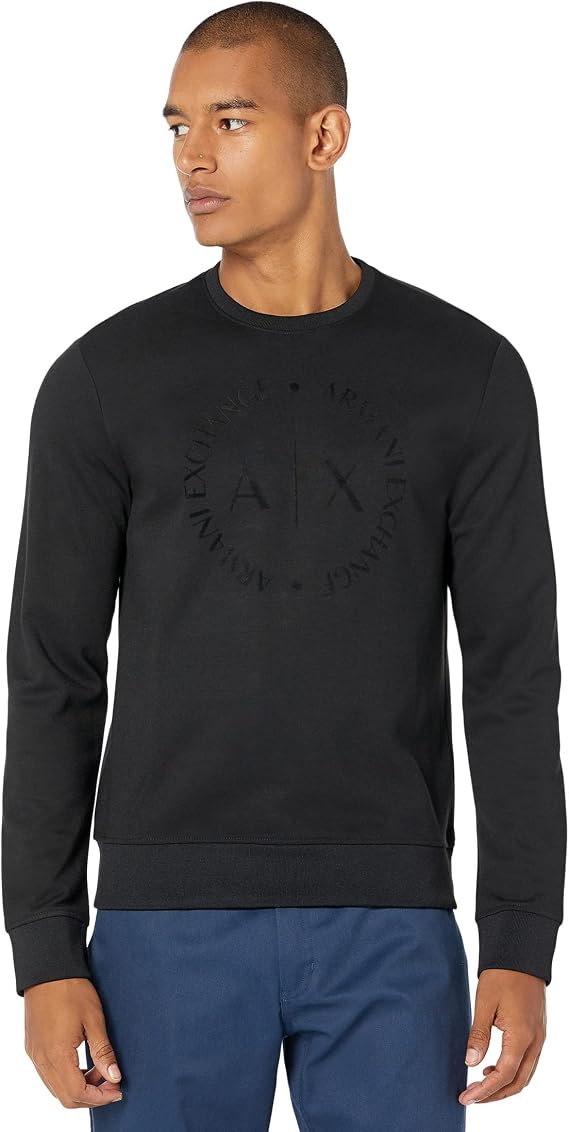 Armani Exchange men's Long Sleeve Sweatshirt With Big Logo