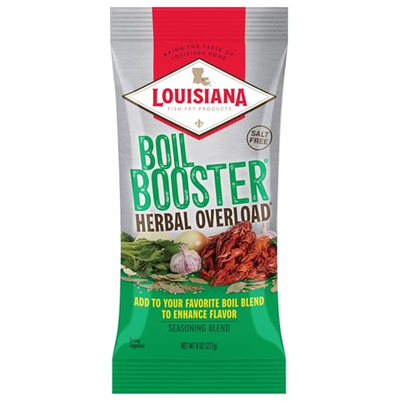Herbal Overload Boil Booster - Seafood Boil Enhancer - Crab, Shrimp, Crawfish Seasonings, Boil Enhancer Cajun Seasoning 8 oz. (Pack of 1) By Louisiana Fish Fry