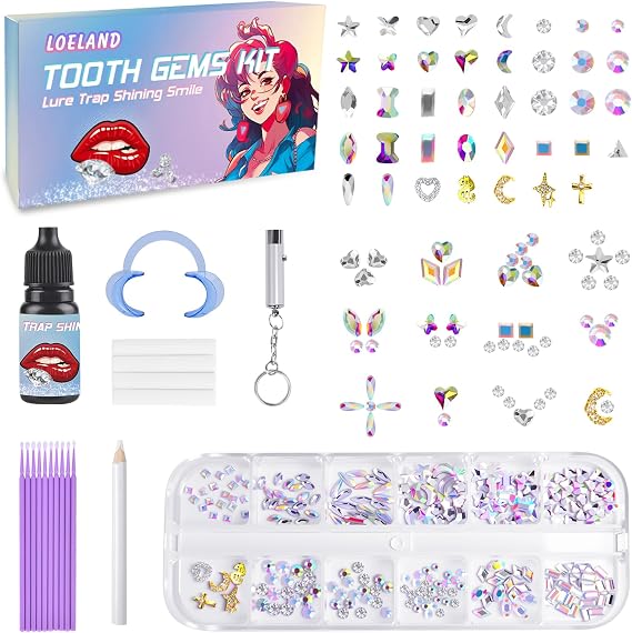 Tooth Gem Kit, DIY Crystals Teeth Jewelry Kit, Tooth Gems Starter Set