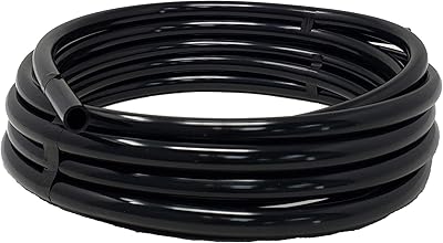38 Inch Vinyl Pond Tubing, 20 FT, Black, Made in USA, UV Resistant, Fish Safe