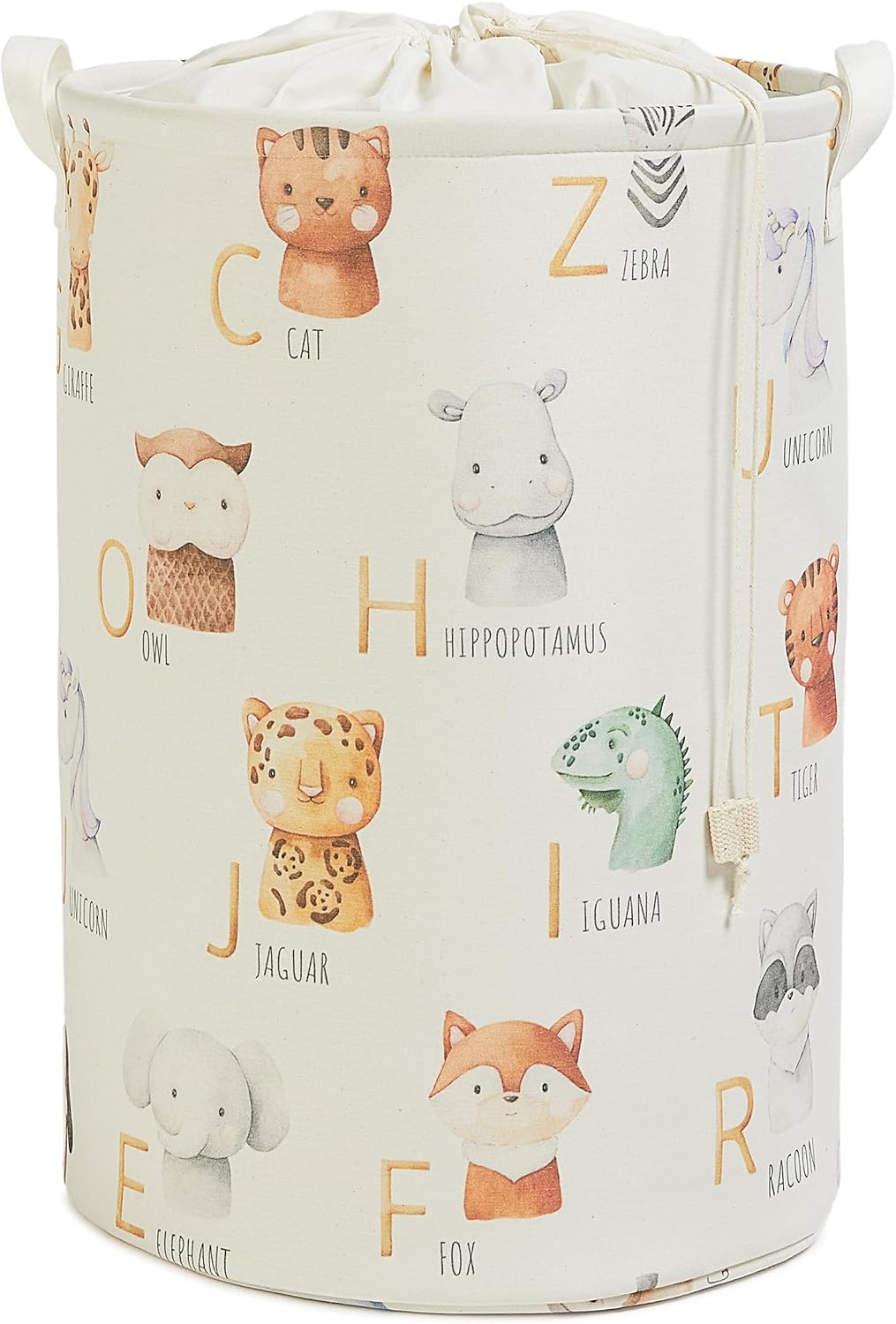 Ocean Home Textile Childrens Room Gathered Cute Animals Toy Basket 36 x 48 cm