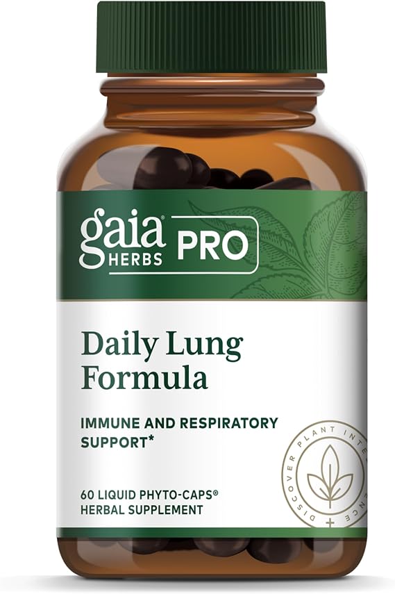 GAIA HERBS PRO Daily Lung Formula, 60 Vegan Capsules, 60 Servings