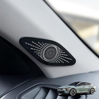 YOUTOOCAR 2PCS Stainless Steel Front Door A-Pillar Speaker Covers Trim Compatible with Kia K4 2025 Accessories Glossy Black