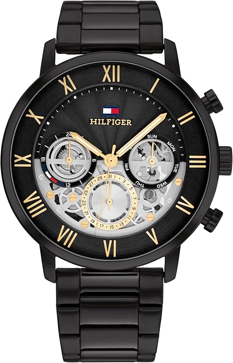 Tommy Hilfiger Analogue Multifunction Quartz Watch for Men with Stainless Steel Bracelet