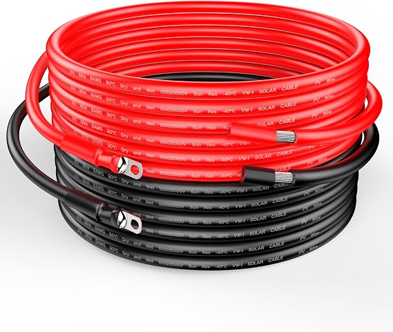 RICH SOLAR Tray Cable Connect Charge Controller and Battery (8AWG 10')