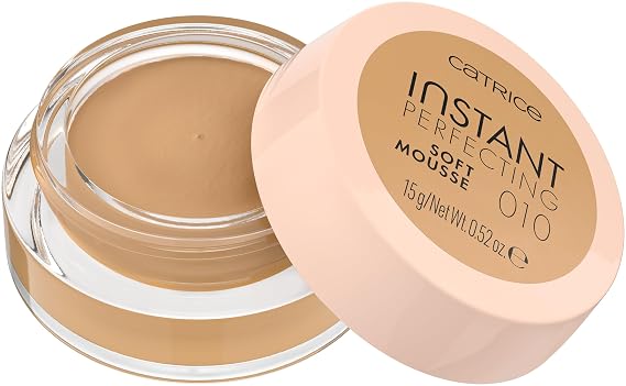 Catrice | Instant Perfect Soft Mousse | Color Correcting, Medium-Buildable Coverage, Visibly Blurs Pores | Vegan & Cruelty Free (010 Warm Beige)