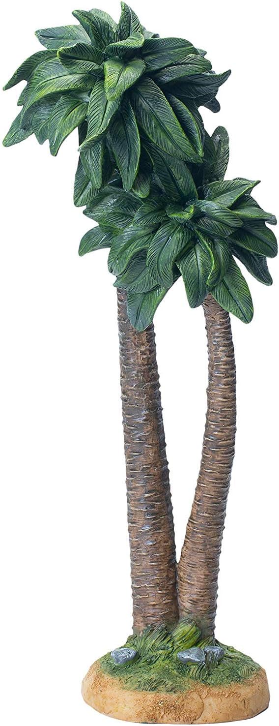 Three Kings Gifts Mini Palm Tree Nativity Accessory Hand Painted Christmas Palm Trees for Nativity Scenes Religious Bethlehem Village Decor Indoor Holiday Display Accent 8.25 Inch