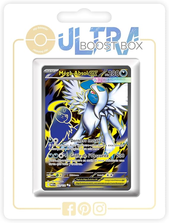 Méga-Absol ex (Mega Absol ex) 161/132 Shiny Full Art - my-booster X Méga-Évolution 1 - Box of 10 Pokemon French Cards