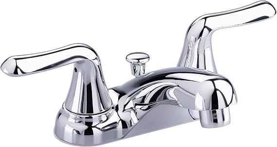 American Standard 2275.500.002 Colony Soft Double-Handle Centerset Lavatory Faucet with Lever Handles and Drain, Chrome, 2regular