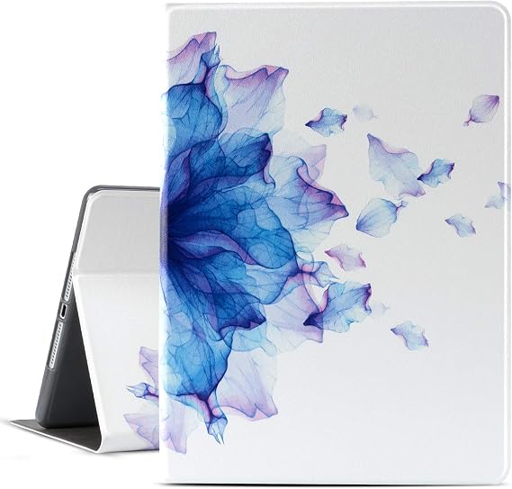 iPad Air 2 Case, Gofupa 9.7 ipad 6th/ 5th Generation Cases Premium Leather Folio Case and Multiple Viewing Angles Stand for iPad Air 2/1(Blue Flowers)
