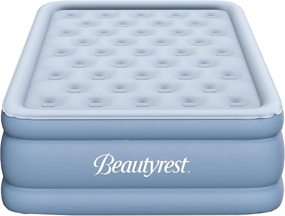 Beautyrest Posture Lux Air Bed Mattress with Express Pump and Raised Edge Support, Ideal for Guests, Camping and More, 15" Full