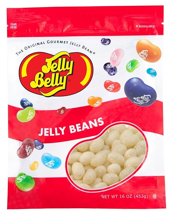 Jelly Belly French Vanilla Jelly Beans - 1 Pound 16 Ounces Resealable Bag - Genuine, Official, Straight from the Source