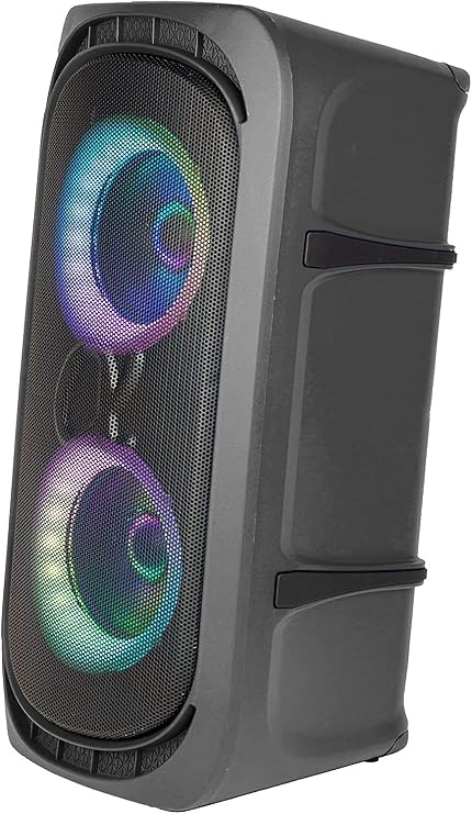 Alphasonik Reaktor One Battery Powered Portable Party Speaker Box Alpha Bass Bluetooth Mic and Guitar Inputs Phone Charger USB Player AUX App Control...