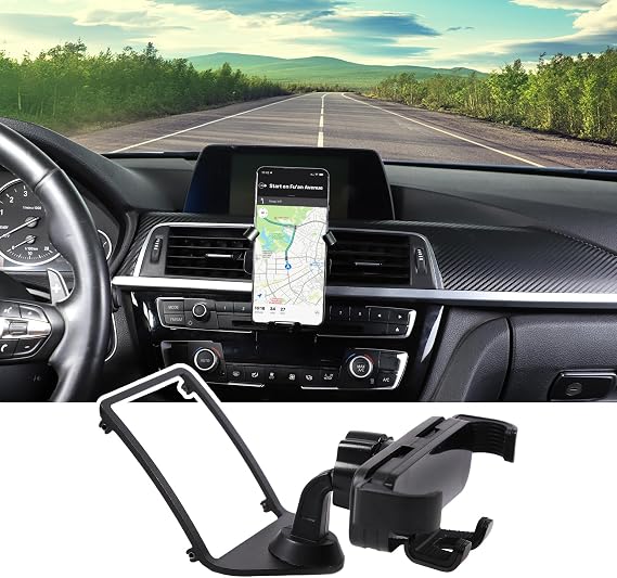 Car Mobile Cell Phone Holder Mount for BMW 1 2 3 4 Series GT F20 F21 F22 F23 F30 F31 F32 F33 F34 F35 F36 M2 F87 M3 M4 F80 F82 F83(Only Placed Vertically) (Black)