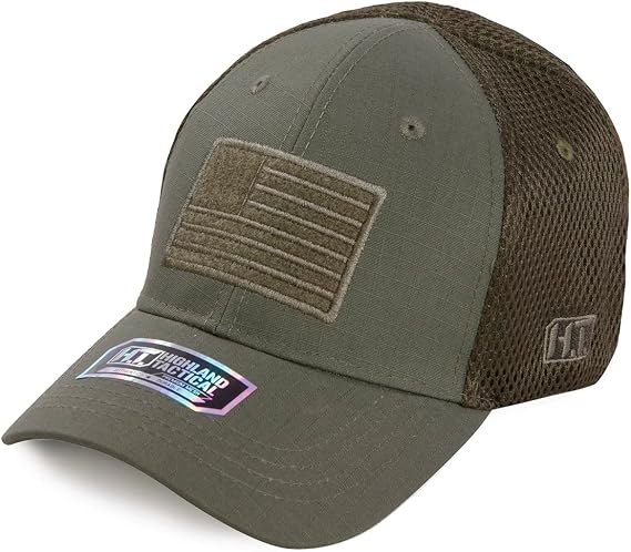 Highland Tactical Mens Hat Baseball Cap, Olive, Large-X-Large US