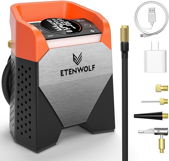 ETENWOLF Zephyr S5 Heavy-Duty Tire Inflator Portable Air Compressor