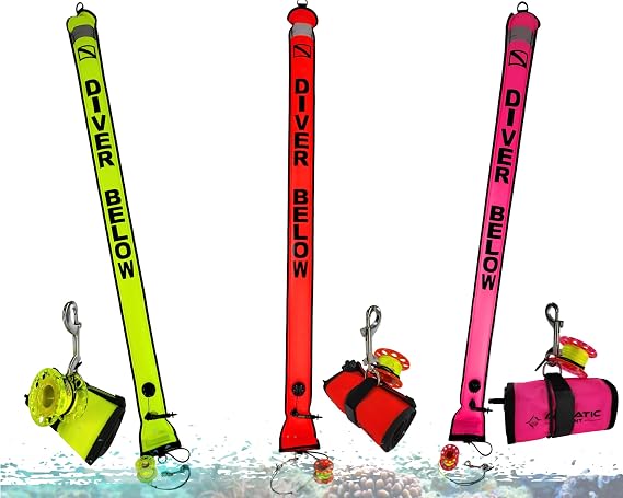 3 Piece Set = 6ft (1.83M) Safety Sausage + 4" SS Clip + 100ft (30M) Finger Reel/Spool
