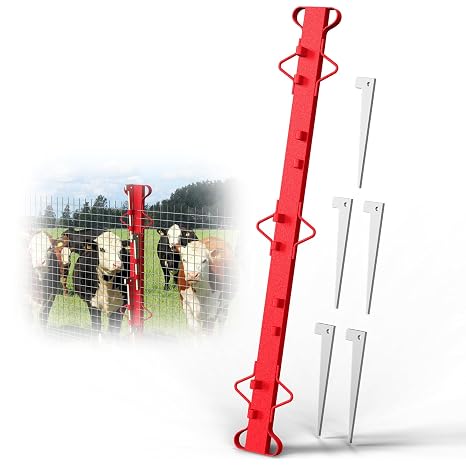 SDSNTE 4.4 Ft Woven Wire Fence Stretcher Bar with 5 Wedges