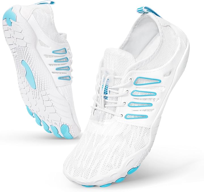 Hike Barefoot Water Shoes for Women Men, Quick-Dry Aqua Footwear Breathable Non-Slip Wide Toe Shoe for Beach Swim River Pool Lake Hiking Kayaking Surfing