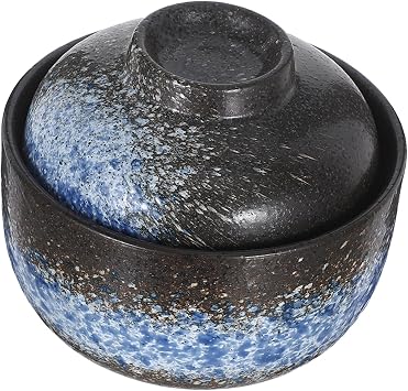 TIDTALEO ceramic steamed egg bowl steam soup cup miso soup bowl kitchen steamed egg cup medicinal bowl ceramic steaming cup korean cookware small stew small ceramics Dessert