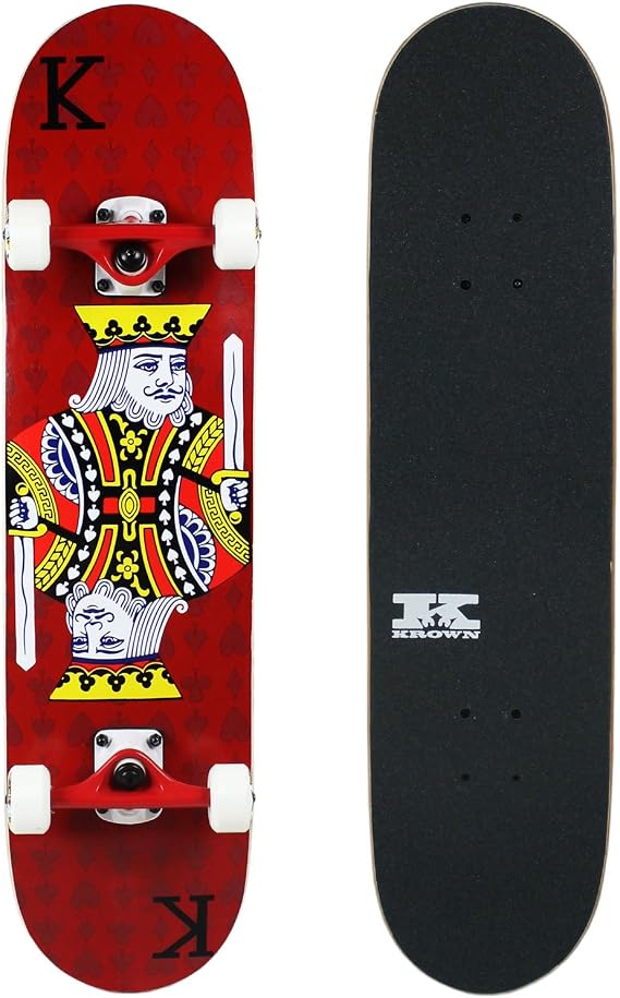 KPC Complete Skateboard - Pro Style Quality - Maple 7-Ply Deck, Aluminum Trucks, Urethane Wheels, Precision Bearings - The Perfect Beginners First Board